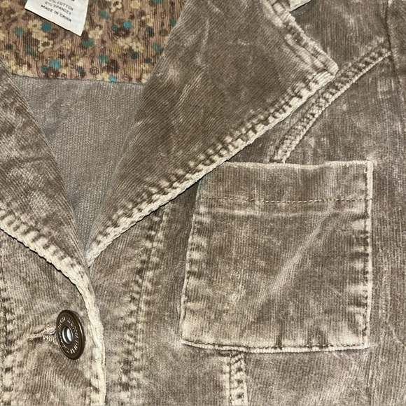 Z CAVARICCI Authentic Vintage Tan Corduroy Stretch Soft Distressed Jacket Blazer - Picture 8 of 15
